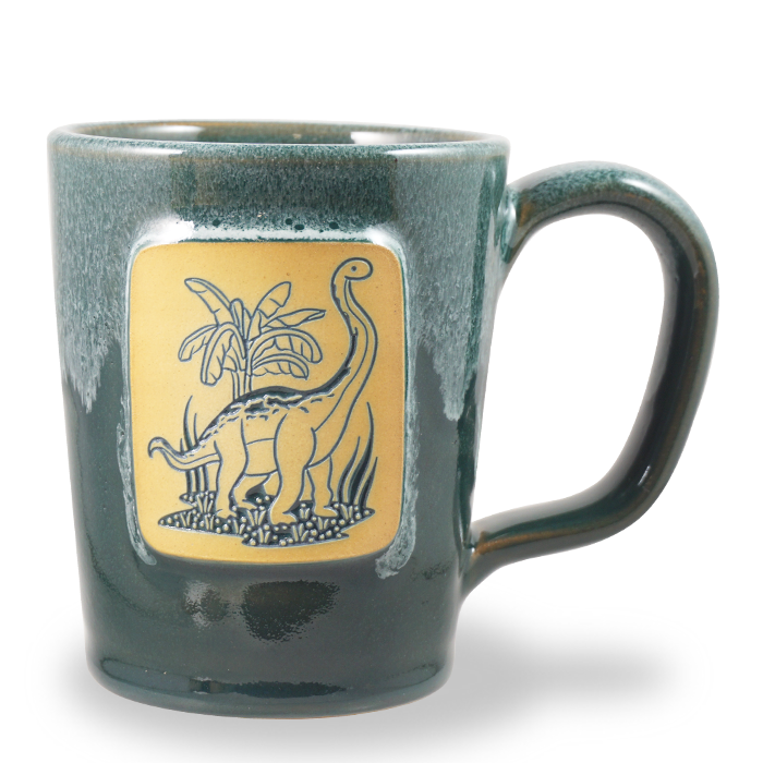 MUG'O'SAURUS – SMALL ABBY - TEAL W/ WHITE