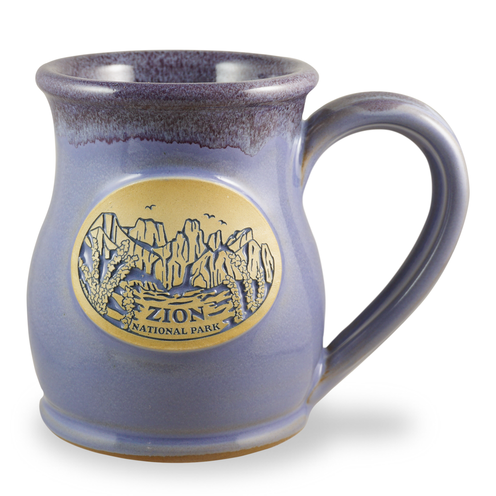 ZION NATIONAL PARK - TALL BELLY MUG - WISTERIA W/ PLUM WHITE