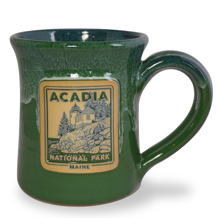 ACADIA NATIONAL PARK - FLARE - FOREST GREEN W/ BLUE WHITE