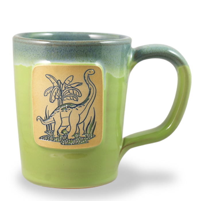 MUG'O'SAURUS – SMALL ABBY - KIWI W/ BLUE WHITE