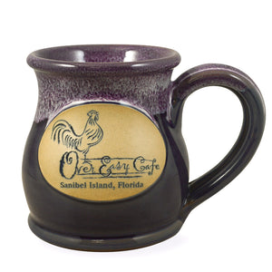 OVER EASY CAFE - ROUND BELLY - PLUM W/LILAC WHITE